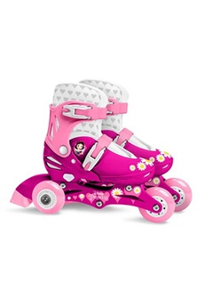 Roller enfant Disney patins à roulettes ajustables Princess girls rose