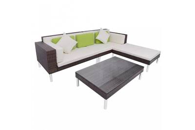 Salon De Jardin Casasmart Salon De Jardin 5 Pers En Rotin