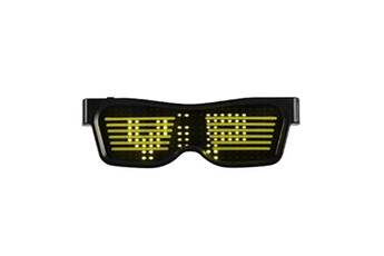Autres jeux créatifs AUCUNE Stand by bt app led light up sunglasses shades clignotant blin glow glasses party jaune