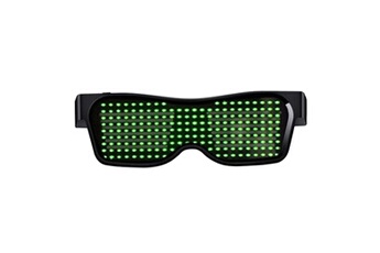 Autres jeux créatifs AUCUNE Stand by bt app led light up sunglasses shades clignotant blin glow glasses party vert