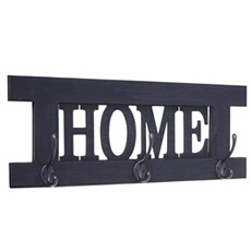 Garderobe murale HWC-C60 Home style shabby chic 55x21cm gris foncé