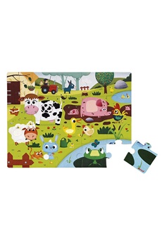 Poussettes Janod Janod - puzzle tactile 'les animaux de la ferme' - 20 pièces
