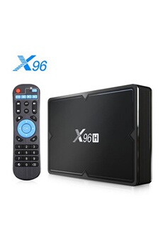 Passerelle multimédia GENERIQUE 6K TV Box X96H 4Go/64Go 10Bits HDR Android 9.0 Double Wifi Quad-core ARM Cortex-A53, Noir