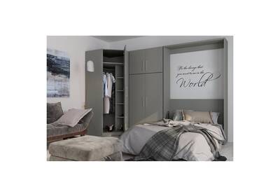 Lit De 2 Places Inside 75 Composition Armoire Lit Escamotable