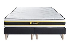 Ensemble double sommier + matelas FLEXY ressorts ensachés et mémoire de forme 160x200