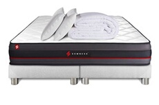 Pack matelas REGEN 180x200 + double sommiers blanc 90x200 + Couette + 2 oreillers