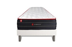 Ensemble sommier + matelas BOOST ressorts ensachés et mémoire de forme 90x200