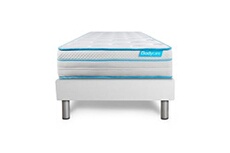 Ensemble 90x200 matelas BodyMax micro ressorts ensachés et mémoire de forme + sommier kit blanc