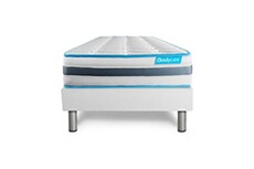 Ensemble 90x200 matelas BodyFlex ressorts ensachés et mémoire de forme + sommier kit blanc
