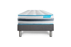 Ensemble 90x190 matelas BodyFlex ressorts ensachés et mémoire de forme + sommier kit gris