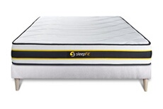 Ensemble 140x200 matelas FLEXY + sommier kit blanc