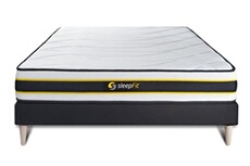 Ensemble 160x200 matelas FLEXY + sommier kit noir
