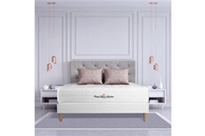 Ensemble matelas à mémoire de forme maxi épaisseur Buckingham 200x200 sommier KIT blanc