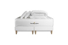 Pack matelas à mémoire de forme maxi épaisseur Buckingham 180x200cm + double sommier 90x200 cm + 2 oreillers + 1 couette