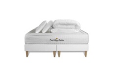 Pack matelas à mémoire de forme maxi épaisseur Balmoral 180x200cm + double sommier 90x200 cm + 2 oreillers + 1 couette