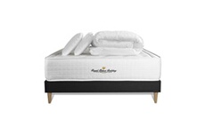 Pack matelas à mémoire de forme maxi épaisseur Buckingham 140x200cm + 2 oreillers + 1 couette 240x220cm