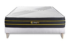 Ensemble 140x190 matelas ULTRA + sommier kit blanc