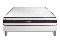 Ensemble 160x200 matelas FORM + sommier kit blanc