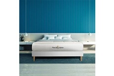 Ensemble matelas à mémoire de forme maxi épaisseur Balmoral 200x200 sommier KIT blanc