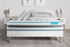Pack BODYZONE 140x190 Ressorts ensachés 3 zones Ultra épaisseur + Couette + 2 oreillers
