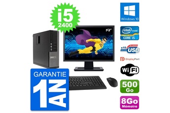 PC De Bureau Dell PC Dell 790 Sff Ecran 19" Intel i5-2400 Ram 8Go Disque Dur 500Go Windows 10 WiFi
