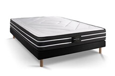 Ensemble Exclusive 140 x 200 cm sommier noir