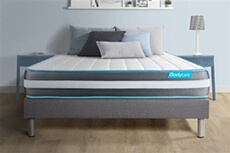 Ensemble 160x200 matelas BodyForm à Mémoire de forme 3 zones + sommier kit gris