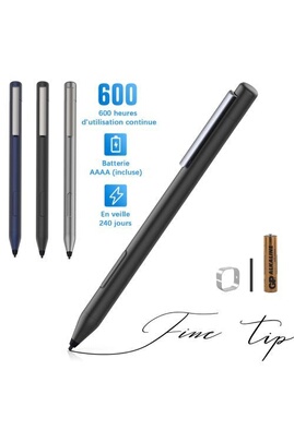 Stylets pour tablette New pow Noir Stylo numérique stylet de Écran tactile  pour Microsoft Surface GO,Pro 3,4,5,6 Studio,Book,Laptop Surface Stylus Pen  Stift