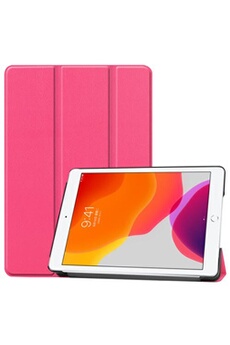 Housse Tablette XEPTIO Etui nouvel Apple iPad 10,2 2019 Wifi - 4G/LTE Smartcover pliable rose avec stand - Housse coque de protection New iPad 10.2 pouces - Accessoires
