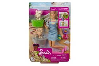 Poupée Barbie Le bain des animaux barbie