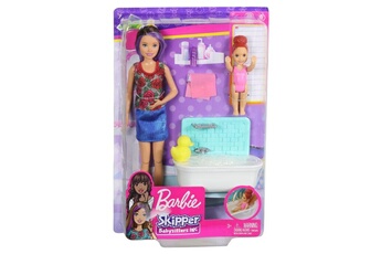 Poupée Barbie Coffret barbie babysitter heure du bain