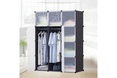 Penderie Portant Meerveil Armoire Penderie Portable Etagere De Rangement Avec 12 Casiers Cubes De Stockage Modulaire En Plastique Noir Et Blanc Darty Penderie Portant Meerveil Armoire Penderie Portable Etagere De Rangement Avec 12 Casiers Cubes De Stockage Modulaire En Plastique Noir Et Blanc Darty