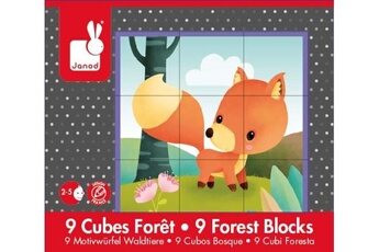 Puzzle Janod Set de 9 cubes janod forêt