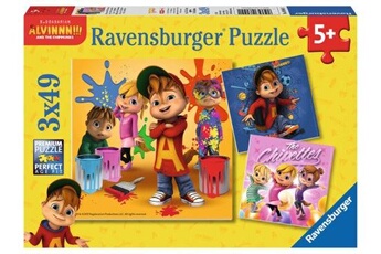 Puzzles Ravensburger 3 puzzles 49 pièces alvin et les chipmunks ravensburger