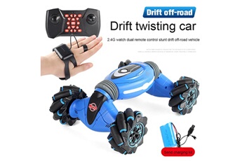 Autre véhicule télécommandé AUCUNE Xmas stunt rc car gesture sensing twisting vehicledrift car driving toy gifts bleu