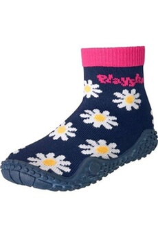 chaussons et bottillons de plongée playshoes chaussettes de bain filles fleurs bleu marine