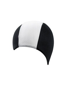bonnet de bain beco bonnet de bain textile homme grand modèle noir/blanc