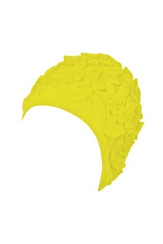 bonnet de bain beco bonnet de bain ornement femme jaune taille unique