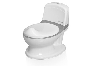 Pot bébé Baninni Pot de toilette avec son pippe gris et blanc
