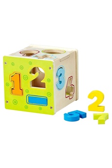Autre jeux éducatifs et électroniques Imagin Jouet éducatif en bois - cube avec chiffres à encastrer