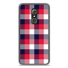 Coque silicone gel Alcatel A7 motif Tartan Tricolor