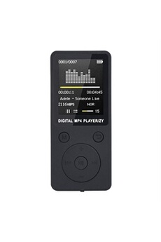 Lecteur audio vidéo MP3-MP4 YONIS Lecteur Mp4 MP3 Ecran 1.8 Pouce Baladeur Enregistreur Fm Radio Micro SD Noir