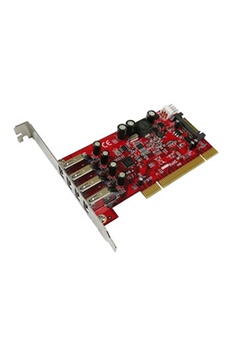 Lecteur carte mémoire Kalea-Informatique Carte contrôleur PCI USB 3.0 avec 4 ports USB3 5G. Pilotes Préinstallés pour Windows Mac Linux