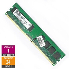 Barrette Mémoire 1Go RAM DDR2 EBE10UE8ACFA-6E-E DIMM PC2-5300U 1Rx8