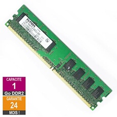 Barrette Mémoire 1Go RAM DDR2 EBE10UE8AEFA-8G-E DIMM PC2-6400U 1Rx8