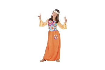 Déguisement enfant Euroweb Costume pour enfants hippie orange (1 pc) - deguisement fille taille - 7-9 ans