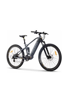 Vélo électrique Moma Bikes VTT Electrique VAE, EMTB-29 , Full Suspension, SHIMANO 24 Vitesses & Freins a disque Hydraulique Batterie Intégrée Ion Lithium 48V 13Ah, Taille M-L