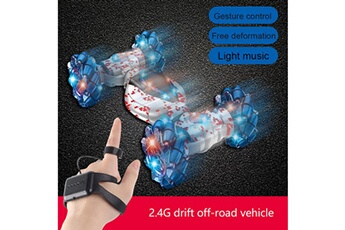Véhicules radiocommandés AUCUNE Xmas stunt rc car gesture sensing twisting vehicledrift car driving toy gifts rouge