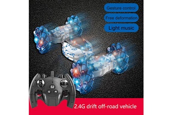 Autre véhicule télécommandé AUCUNE Xmas stunt rc car gesture gravity sensing twisting vehicledrift car driving toy bleu