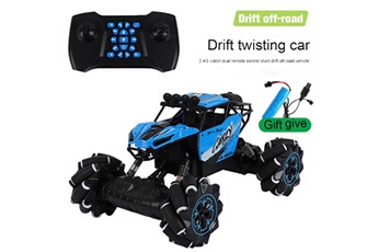 Véhicules radiocommandés AUCUNE Xmas stunt rc car gesture sensing twisting vehicledrift car driving toy gifts bleu